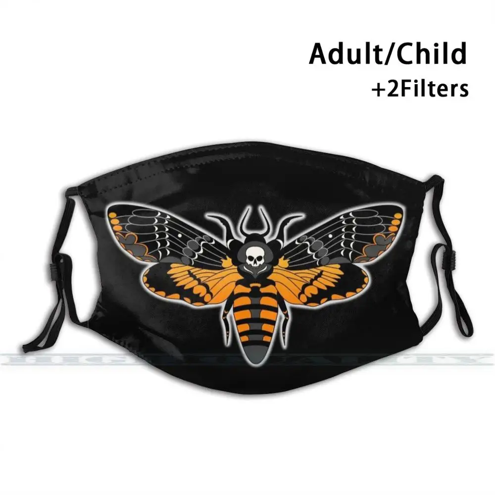 

Deaths Head Moth Fashion Print Reusable Funny Pm2.5 Filter Mouth Face Mask Deaths Head Moth Death Head Moth Death