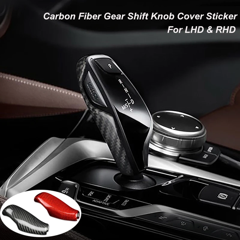

Carbon Fiber For BMW G30 G31 G01 G02 G32 5 Series 7 Series X3 X4 Car Gear Shift Knob Cover Stickers Gear Head Protector Trim