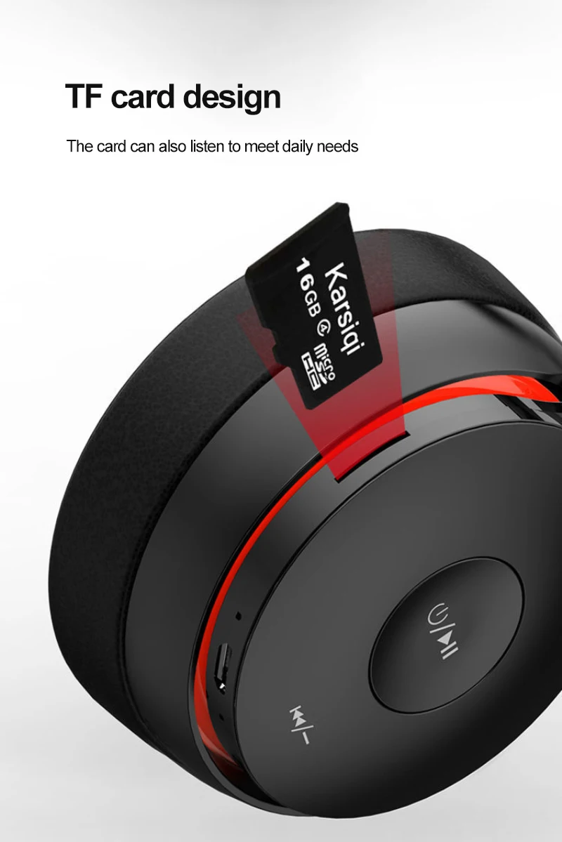 R8 Bluetooth-compatible Headphone Subwoofer Stereo Card Sports Headset Active Noise Cancelling Powerful Sound Music Earphones |