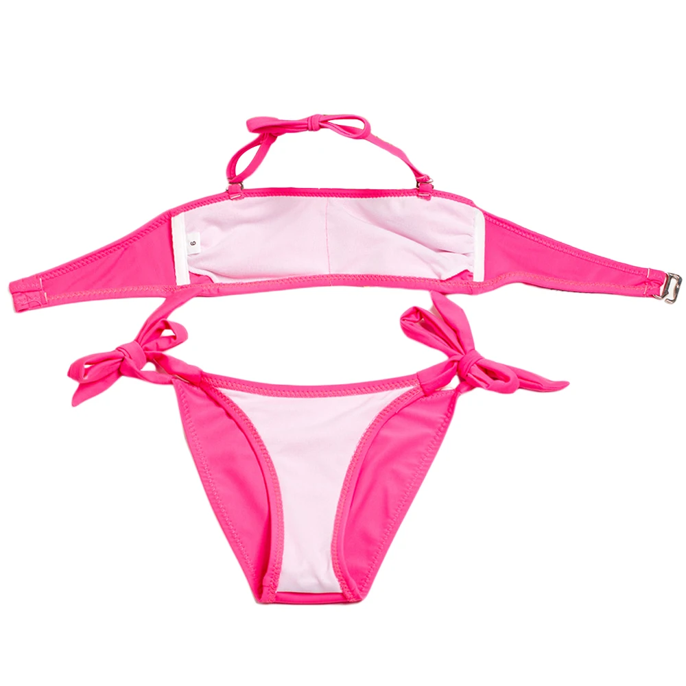 Детские летние купальники для девочек комплект бикини 2020 модный детский