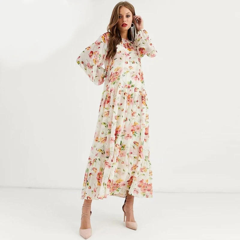 

Vintage Casual Sundress Female Beach Dress Midi Button Backless Women Dress Summer 2021 Boho Sexy Floral Dress