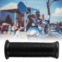 1 pair 25mm universal black motorcycle vintage tpu non slip handle handlebar grip for yamaha honda motorcycle accessories
