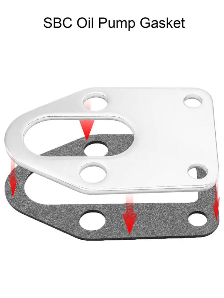 SBC Chrome Fuel Pump Auto Mounting Plate Gaskets Lightweight Polished Electroplated With Hole Oil Gasket For Car | Автомобили и