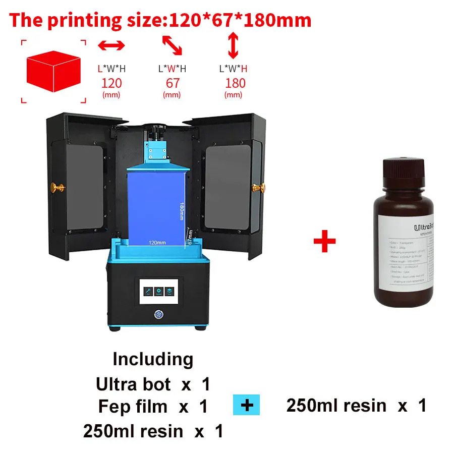 Tronxy ультработ 3d Принтер lcd 3,5 ''сенсорный экран светильник отверждения 3d принтер УФ SLA Photon Slicer фоточувствительная Смола 405nm матрица - Цвет: package2