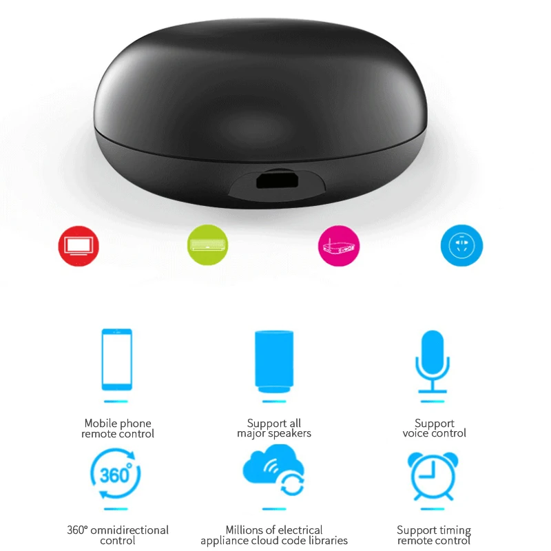 

WiFi IR Control Hub Smart Home Blaster Infrared Wireless Remote Control Supports Smart Life Tuya APP Voice Via Alexa Google Home