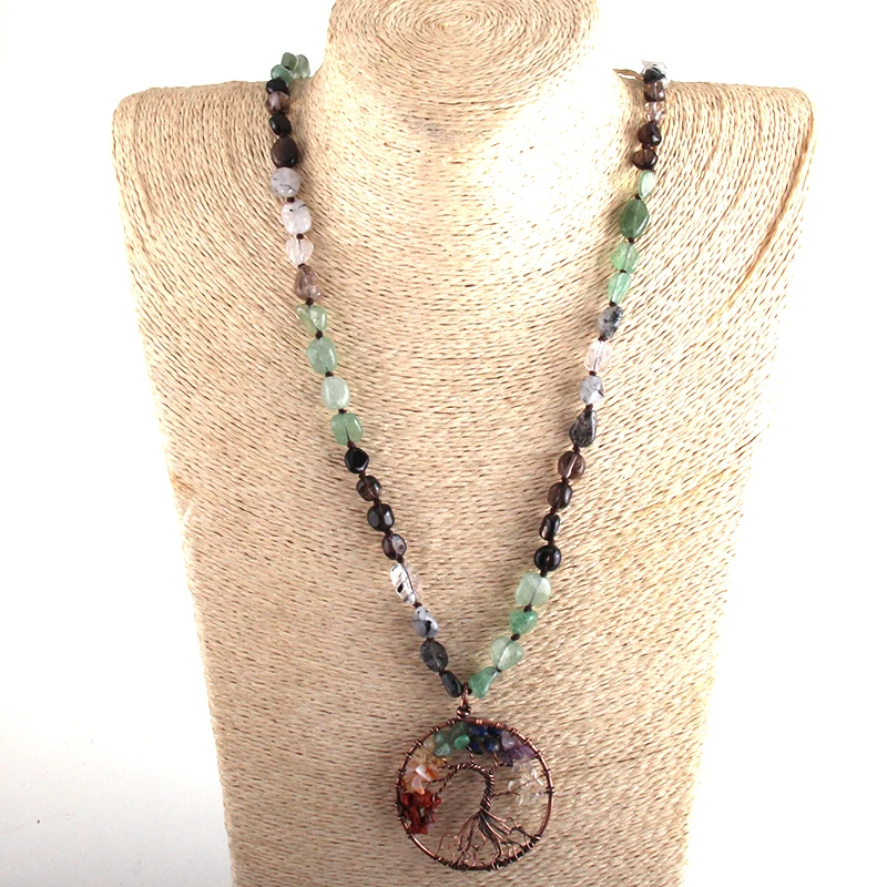 MD модные ювелирные изделия бохо разные формы натуральные камни Радужный круг