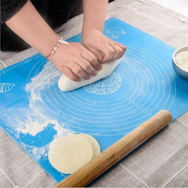 

50x40cm Silicone Baking Mat Thickening Flour Rolling Scale Mat Kneading Dough Pad Baking Pastry Rolling Mat Bakeware Liners
