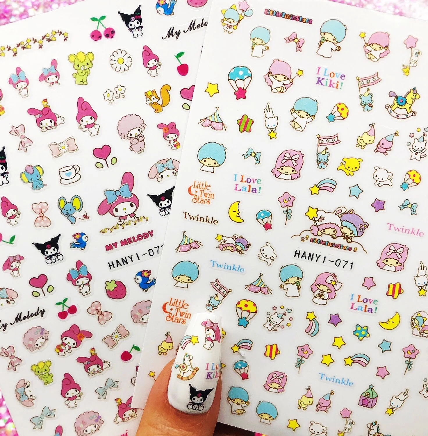 

1 Sheet 3D Nail Stickers Cartoon Bear Beauty Girl Nail Art Stickers Decal Template DIY Nail Tool Decorations
