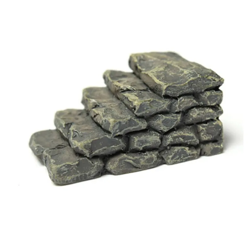 Серая каменная ступенька для лестницы миниатюрная сказочная садовая украшение