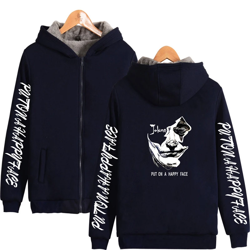 Наденьте счастливого лица спортивная одежда с капюшоном зимние мужские и