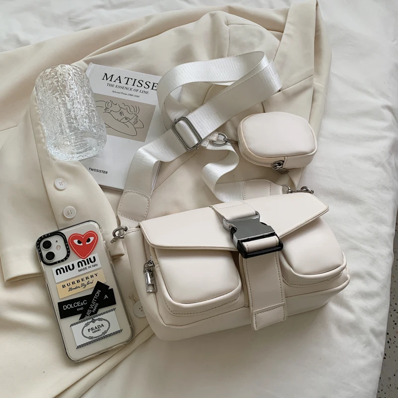 

LINVANSHY Handbags for Women PU Leather Single Shoulder Bags Solid Color Flip Bag