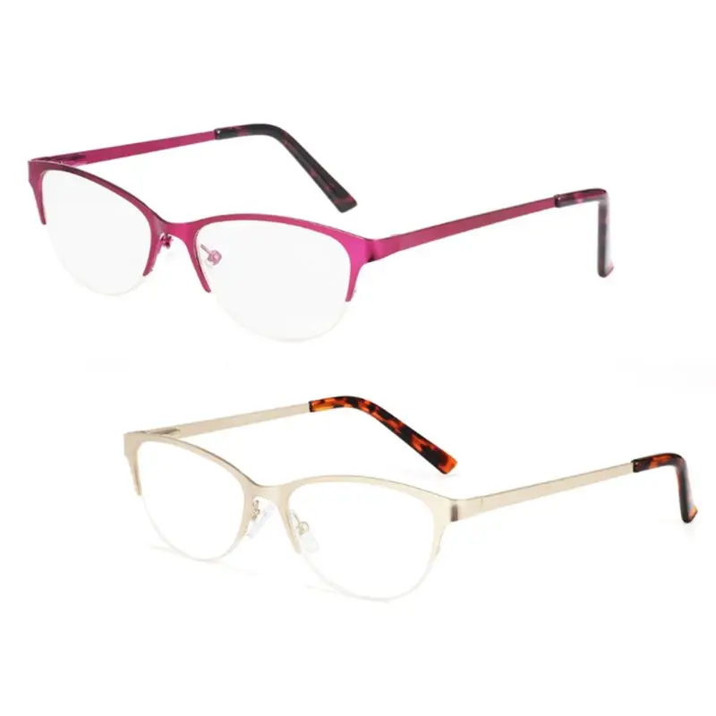 

Half Frame Metal Reading Glasses Women Men Presbyopia Eyewear Presbyopic Readers Eyewear +1.00 to +3.50