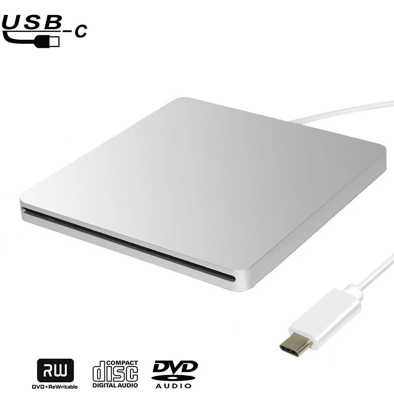 YiYaYo type C USB 2,0 внешний DVD привод Оптический привод DVD RW горелка Писатель CD rom плеер для hp ноутбук Настольный Windows MAC OS