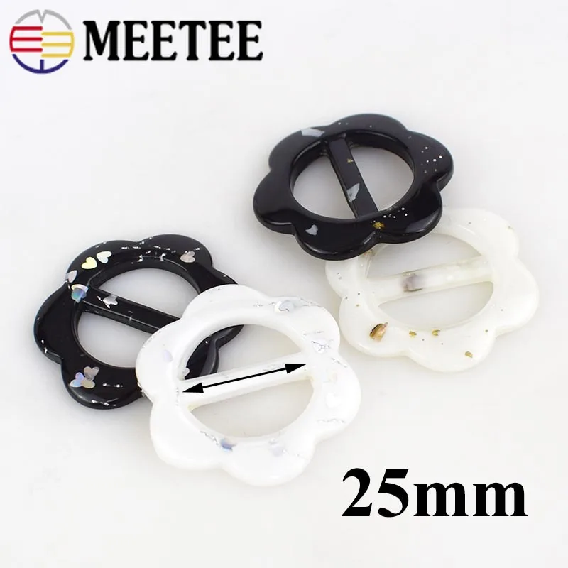 Пряжка Meetee трехскользящая из смолы для шарфа 10 шт. 25/30 мм пряжка украшения талии