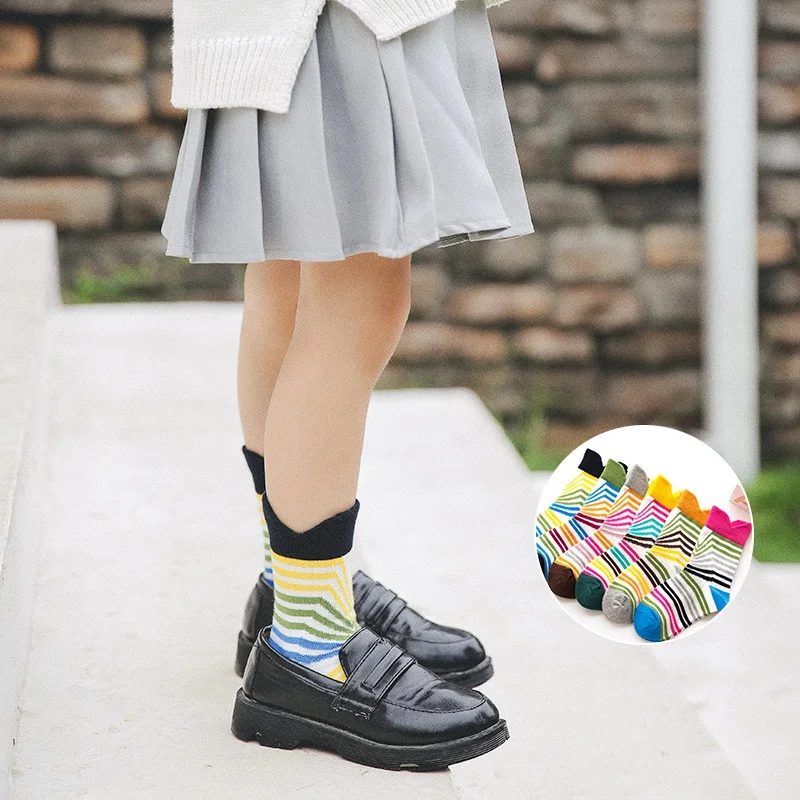 Модные детские носочки Осенние мягкие носки для маленьких девочек Хлопковые