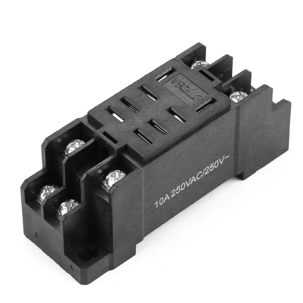 

10A Coil Power Relay LY2NJ+Socket Base 5A 8-pin DC 12V DPDT With PTF08A