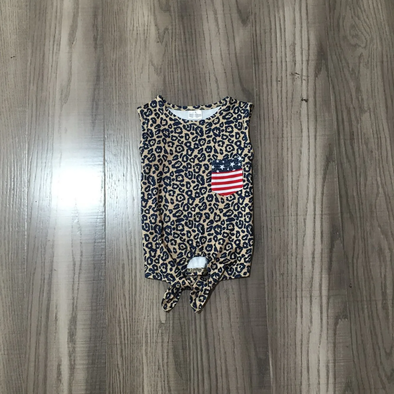 

GirlyMax Summer Mom Girls July 4th Leopard Print Vest Mommy Kids Top