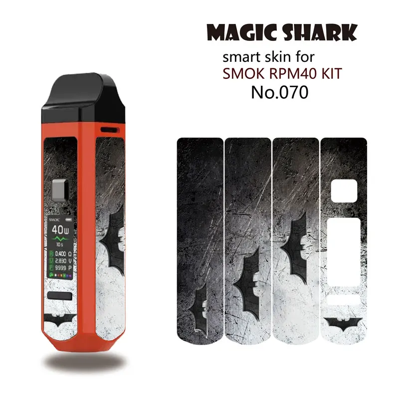 Magic Shark Flash Man Череп Звездный лист Бэтмен Vape Pod стерео пленка чехол наклейка для Smok