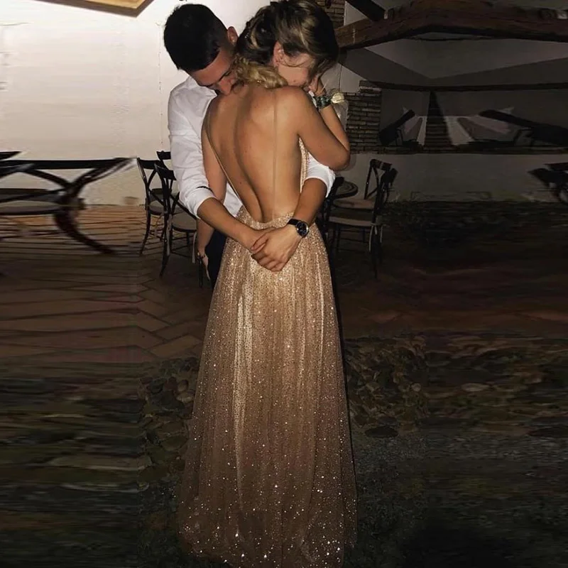 NBS046 шикарное красивое вечернее платье цвета шампанского очаровательное