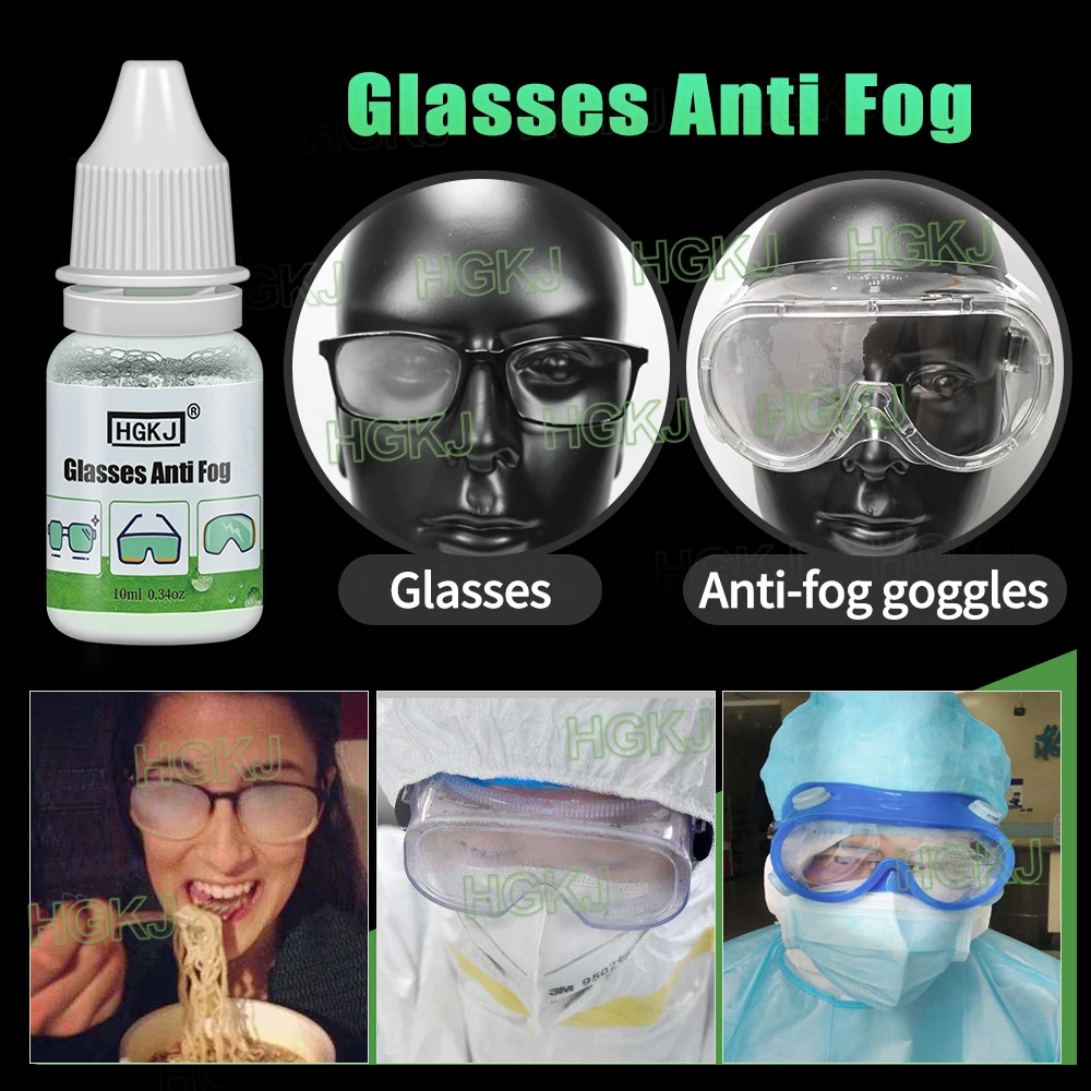 

HGKJ Glasses Anti Fog Spray Eyeglass Defogger Glasses Safety Portable Glasses Cleaner Sunglasses Eyeglass Cleaning Solution