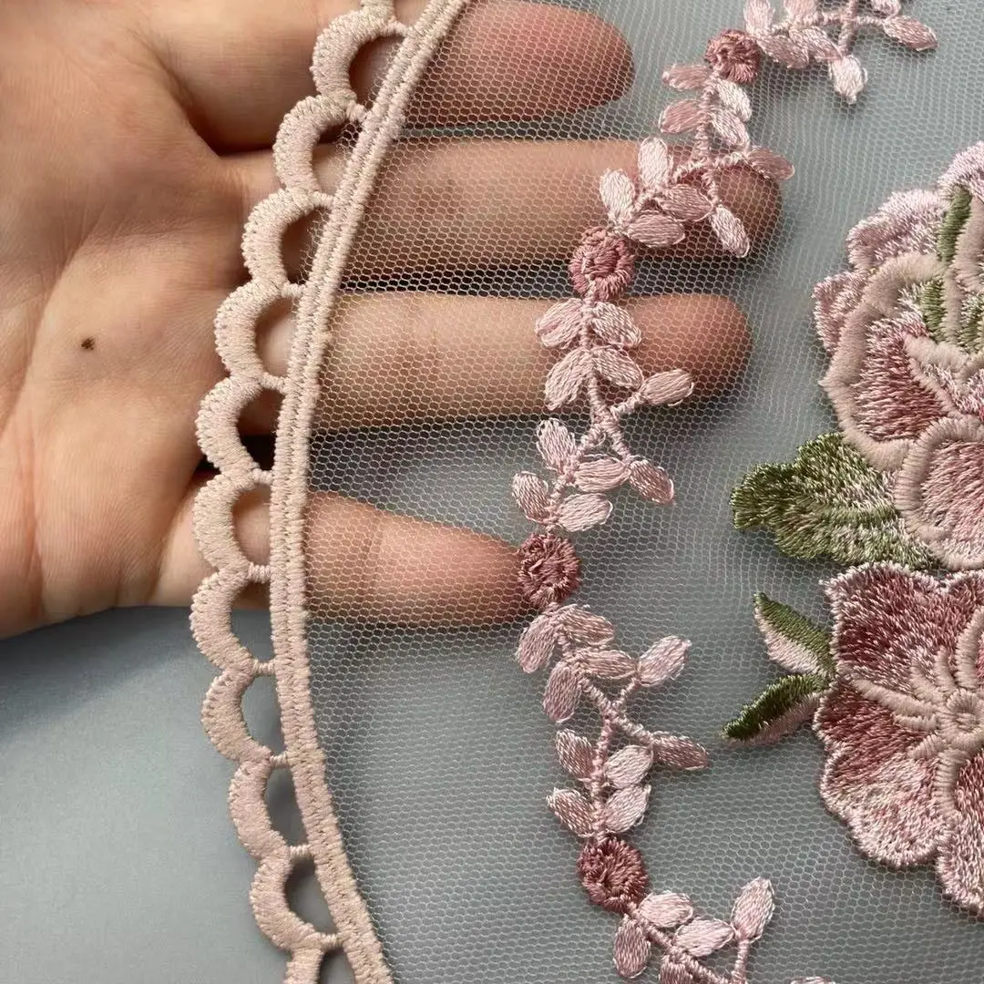 Розовое Кружевное цветочное оформление 28*28 см для дивана занавески постельного