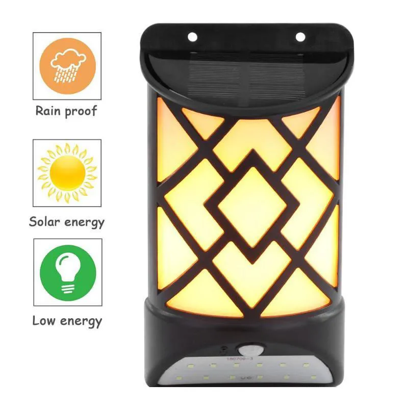 Настенный светильник на солнечной батарее с датчиком движения и эффектом