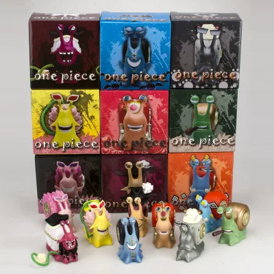 9pc set(With box) Аниме одна деталь ден Mushi телефон фигура Луффи Санджи Ло нами и Чоппер фигурка ПВХ модель игрушки куклы - Цвет: 9pc set(With box)