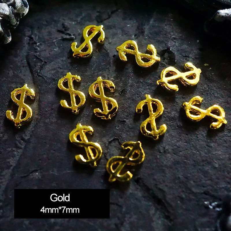 100 шт./лот розовое золото 3d сплав денежный доллар металлические детали заклепки