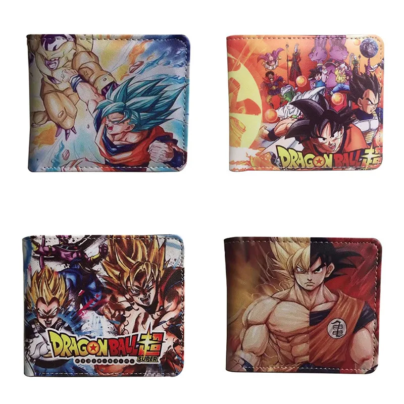

Dragon Ball Z New Men's Wallet Anime Card Holder Saiyan Son Goku Vegeta Cartoon Student Clutch Bag Coin Purses Money Clip Gifts