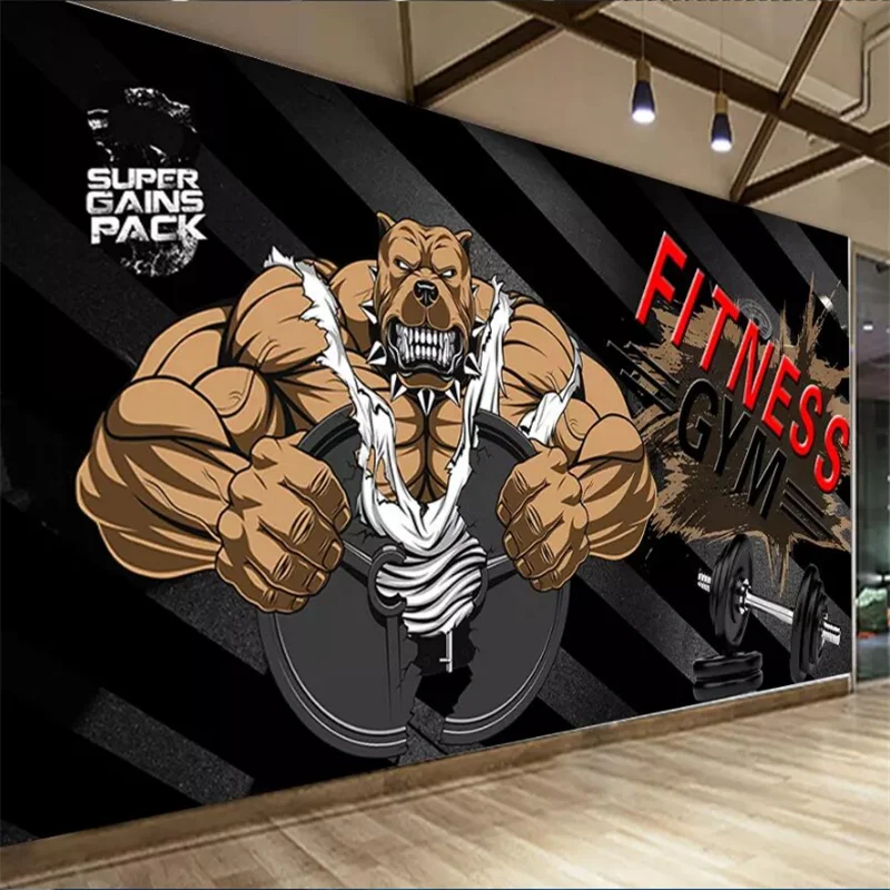 Wellyu креативный черный фон для бодибилдинга медведь спортивного зала Большое