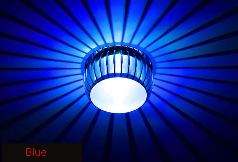 Blue Светодиодный светильник, RGB пульт дистанционного управления, 3 Вт, 6 Вт, 9 Вт, 12 Вт, светодиодный потолочный светильник, настенный светильник, лампа для коридора, светильник для прихожей - Испускаемый цвет: Blue