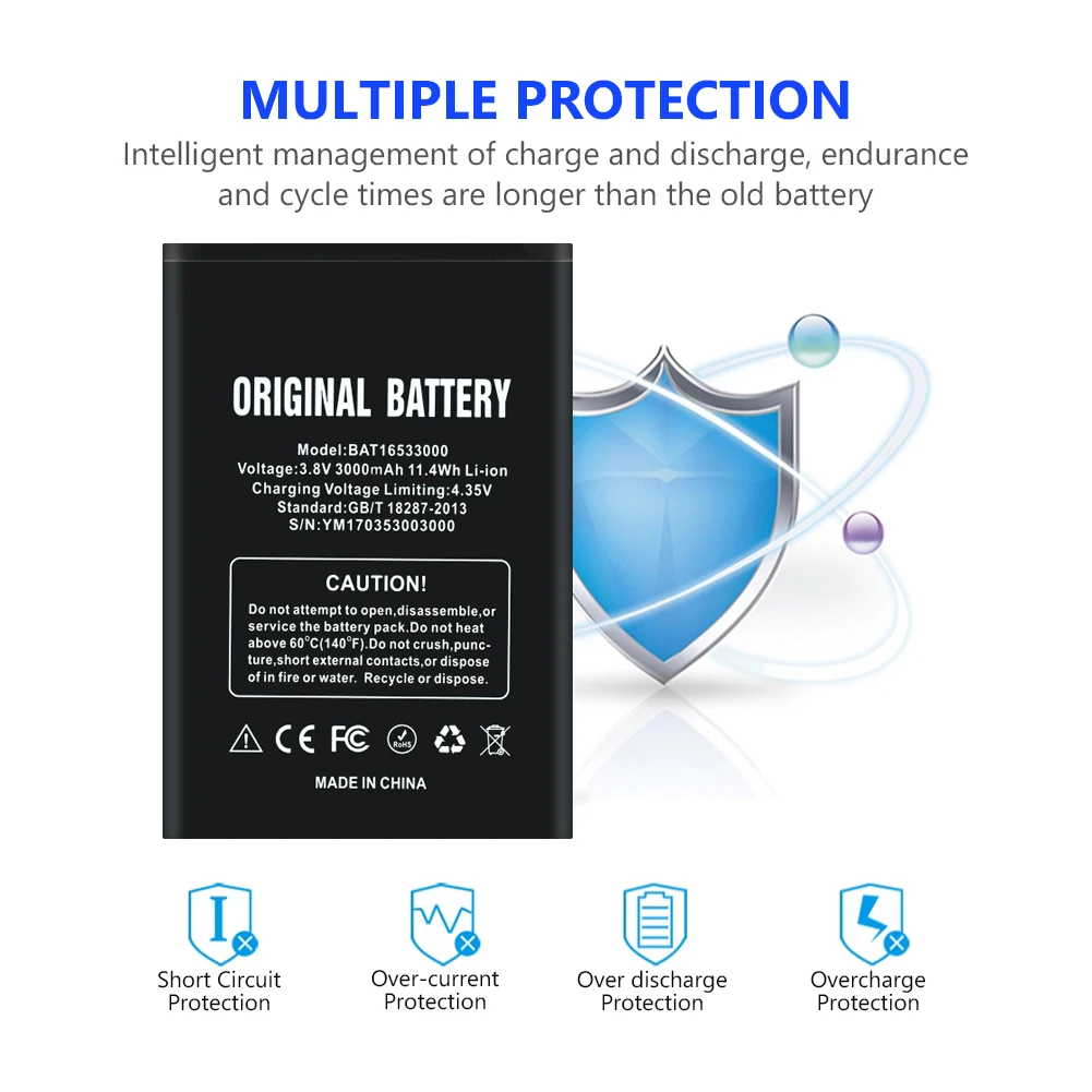 Высококачественный аккумулятор 3000 мАч BAT16533000 Для DOOGEE 5 дюймов X9 X9S pro запасная