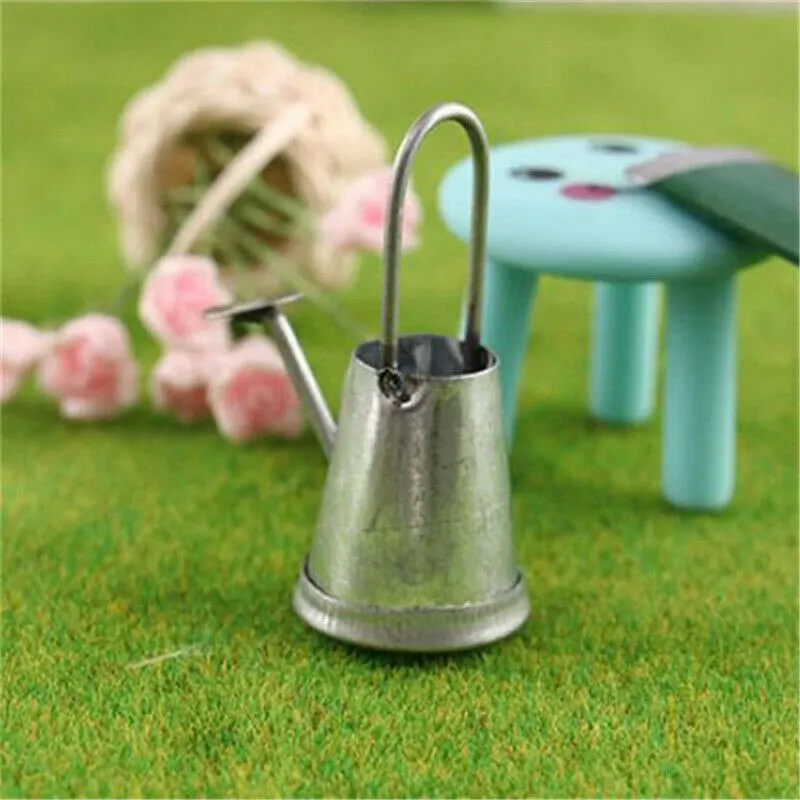 

Garden Decoration 1/12 Dollhouse AccessorY_dr Miniature Metal Watering Pot Model