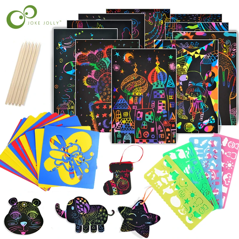 1 Набор волшебных цветов радуга набор бумажных карт с фотографией для рисования