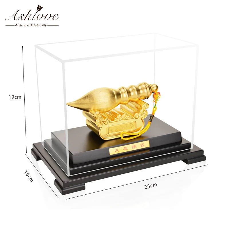 Asklove Feng Shui украшение ручки 24K золотой орнамент из фольги счастливое
