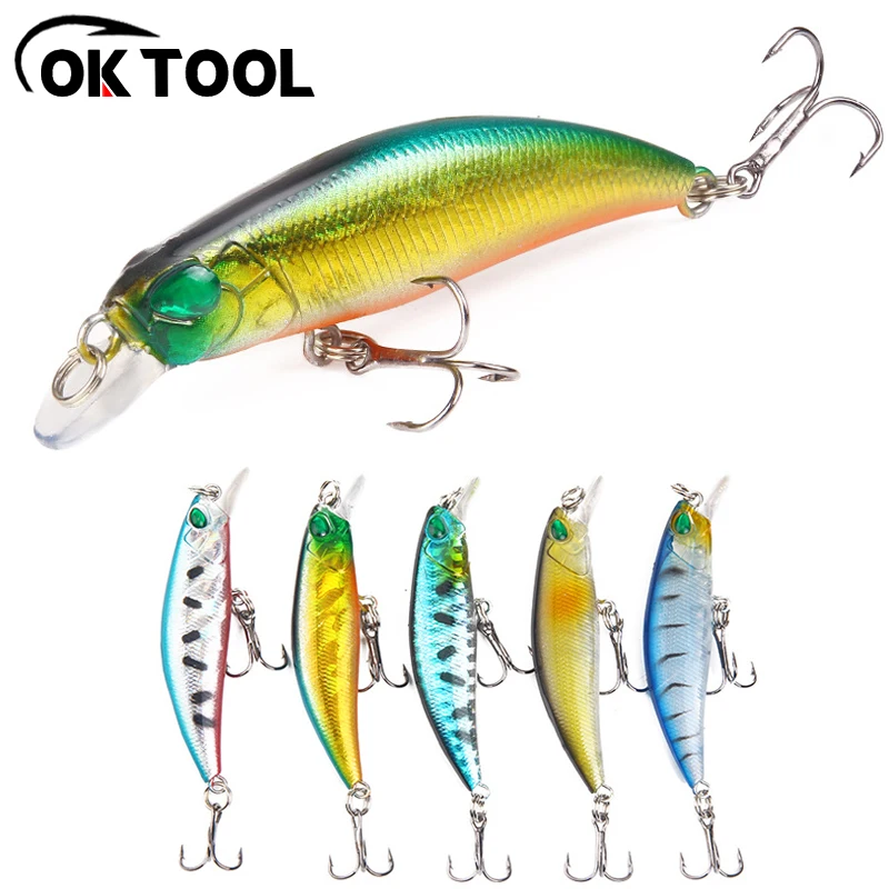 

Jerkbait Minnow Fishing Lure 6.5cm 4g Hard Plastic Bait Artificial Lures Sea Bass Pike ABS Wobbler Fish Hooks Crankbait 3D Eyes