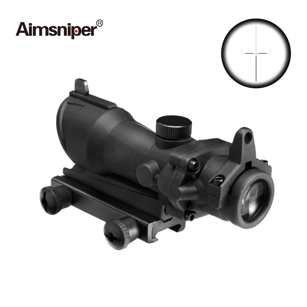 Оптический прицел Triji ACOG Style 4x32 оптический с красной точкой для AR15 M4 M16 | Спорт и