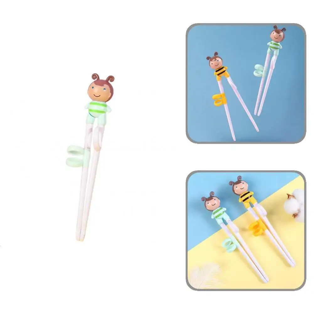 

1 Pair Good Toddler Beginners Cartoon Training Chopsticks Baby Supplies 2 Colors Chopsticks Eye-catching for Kitchen
