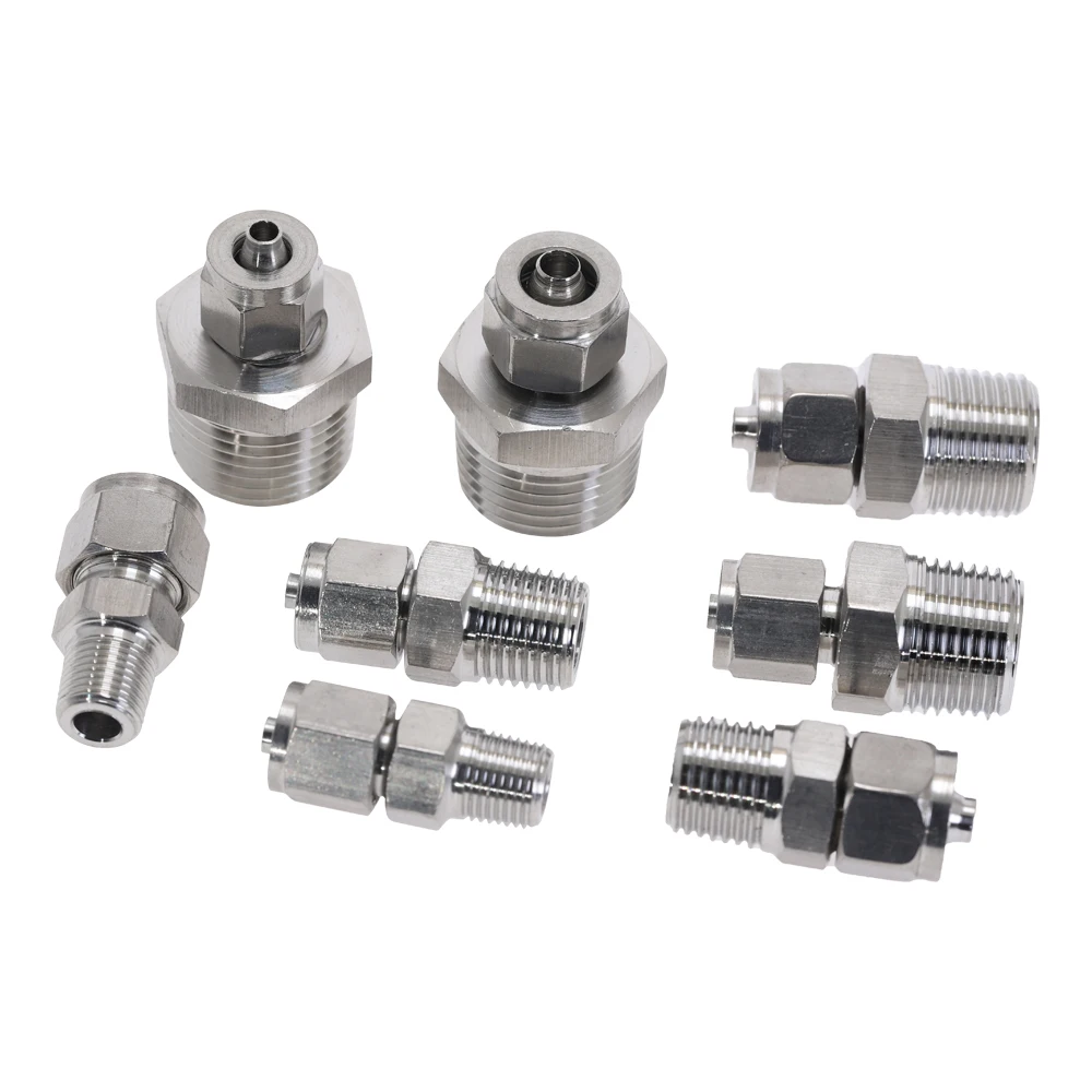 1 Разъемы для ПК фитинги труб из нержавеющей стали SS 304 1/8 'Ƈ/4'' 3/8 BSP адаптер