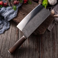 sharp slicing knife forged stone washing surface non stick kitchen knife manganese carbon steel blade wood handle chefs cleaver