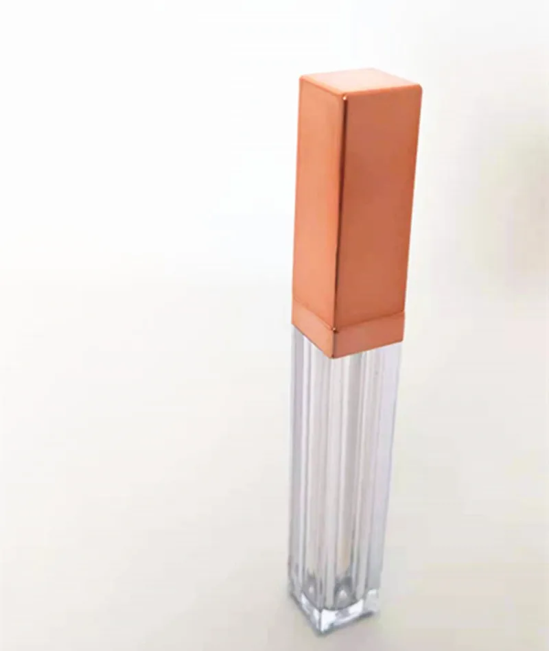 4 мл блеск для губ квадратной трубы с розовым золотом крышкой кисть жидкость