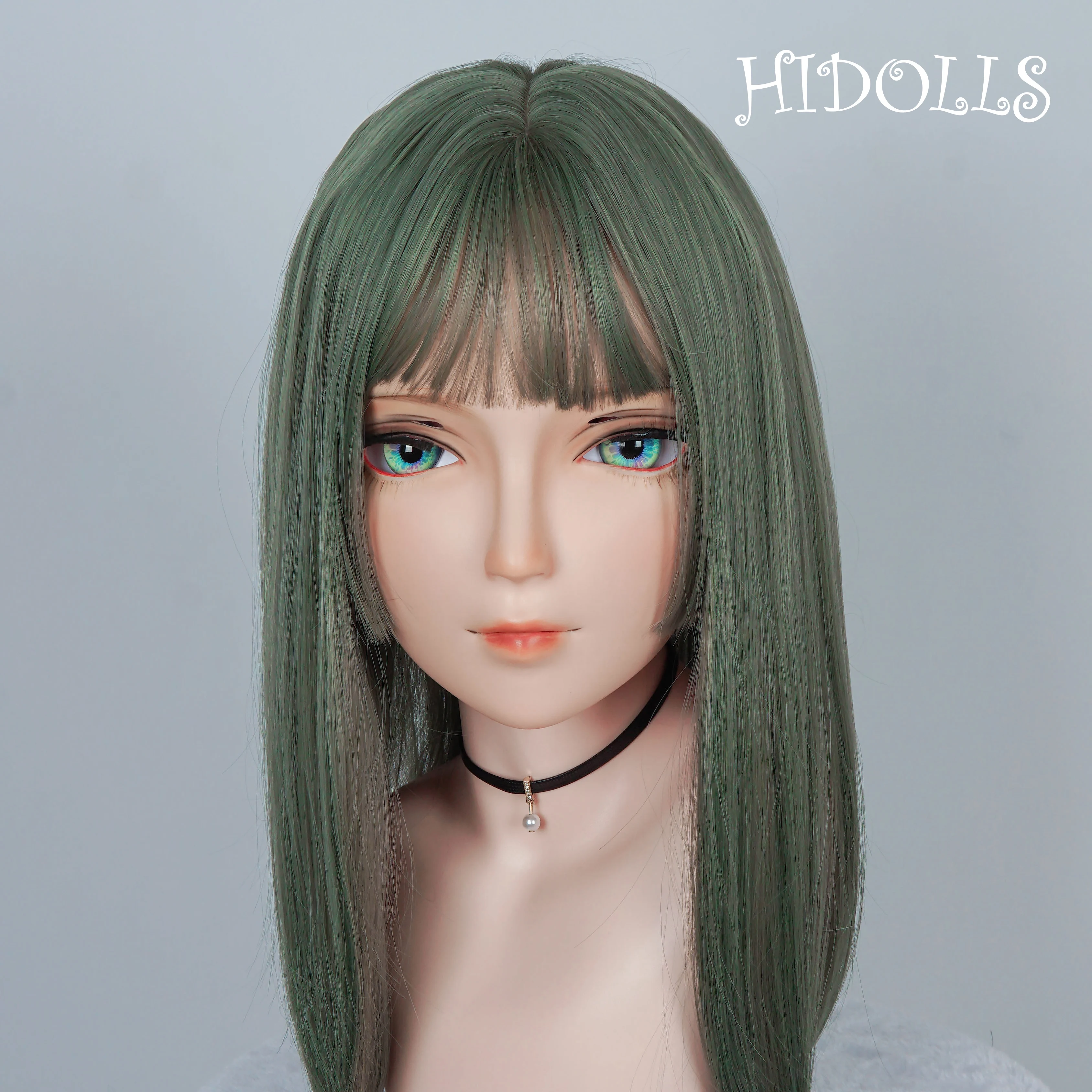 

(HIDOLLS 33) Custom Female Girl Silica Resin Half Head Cosplay Anime Role Play BJD Kigurumi Masks Crossdresser Doll Mask
