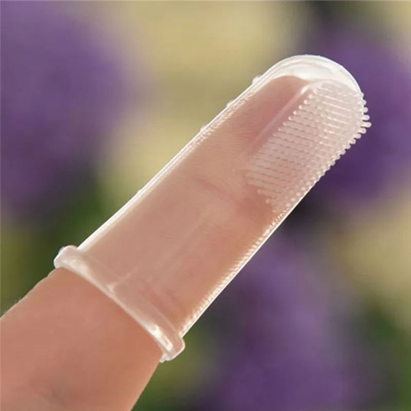 

20PC Infant Baby Finger Toothbrush Teeth Clear Soft Silicone Tooth Brush Rubber Baby cleaning toothbrush #4S11