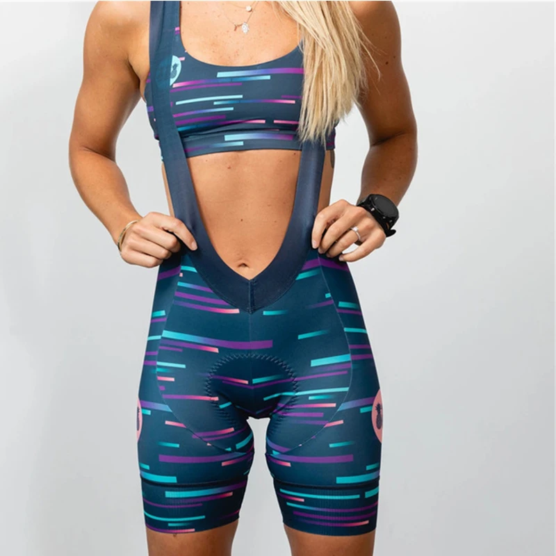 

TresPinas Women Cycling Shorts Bike bib shorts Summer outdoor team hight-quality clothing ropa ciclismo mujer mtb road bike suit