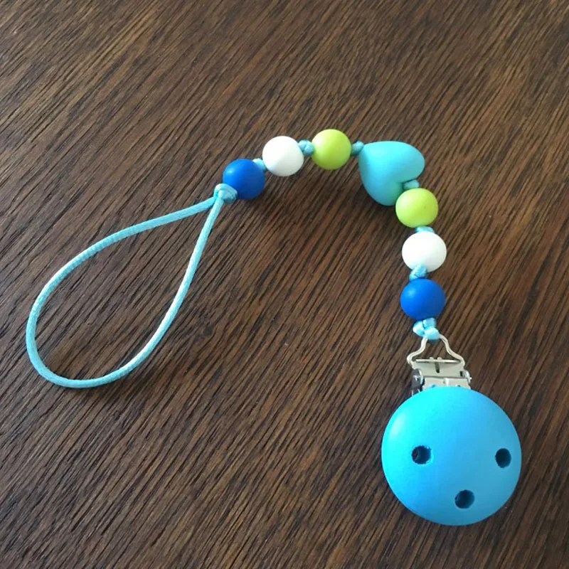 

New Baby Pacifier Clip Pacifier Chain Hand Made Cute Colourful Beads Dummy Clip Baby Soother Holder For Baby Kid