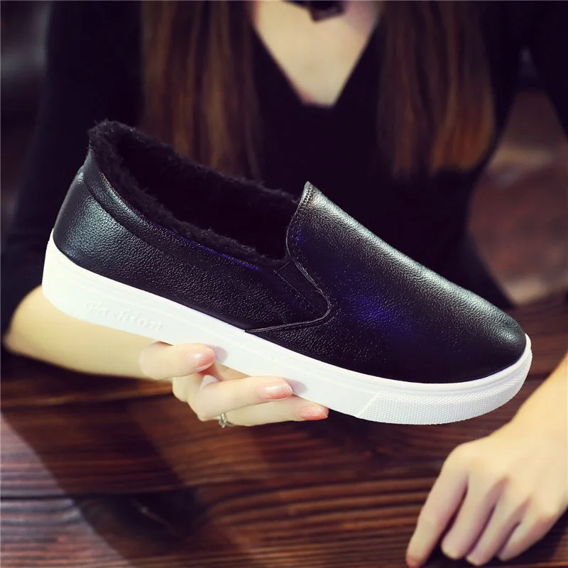 Женские кроссовки для бега Зимние теплые плюшевые женская спортивная обувь