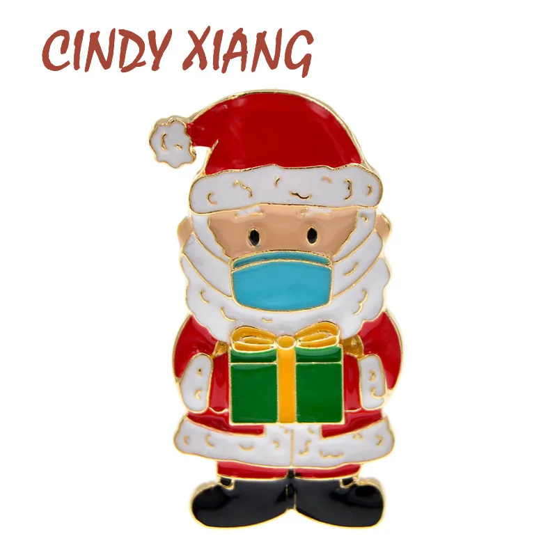 CINDY XIANG эмаль красного цвета броши Санта Клауса булавки модные женские и мужские