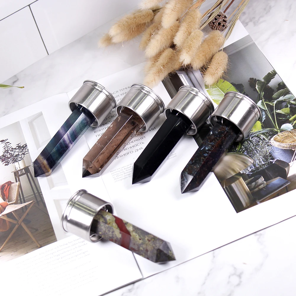 304 натуральная Хрустальная колонна энергетическая чашка для воды стеклянная