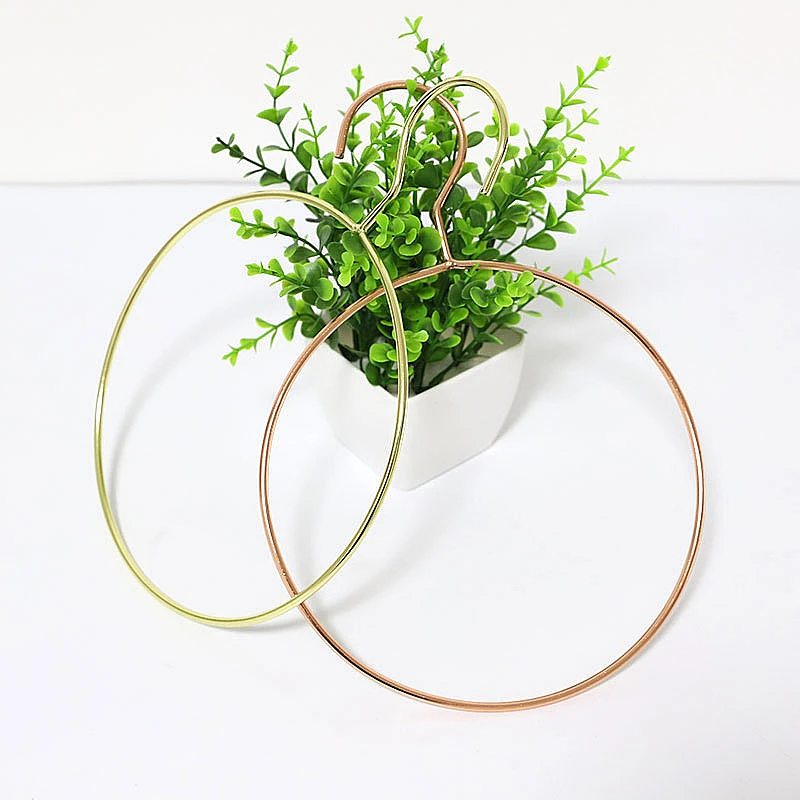 

10 Pcs Strong Metal Hangers Clothes Hangers, Golden Round Trouser Rack,Standard Suit Hanger Tie Rack Clothing Store Display Rack