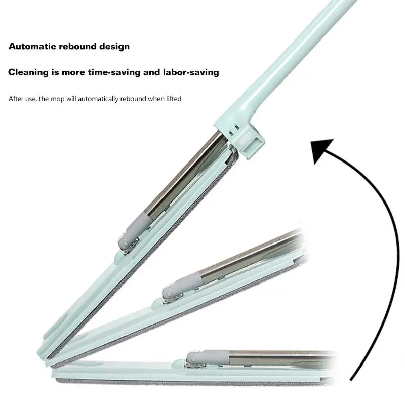 

Squeeze Magic Automatic Mop Hand-free Wash Flat Mop with 2pcs Mop Cloth Replace Home Microfiber Cleaning Pad Cleaning Tool